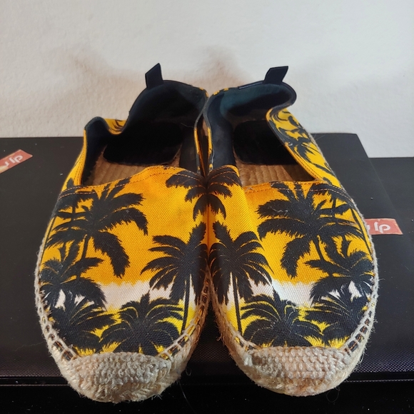 $475 YSL YVES SAINT LAURENT PALM TREE ESPADRILLE FLAT SHOES Sz 41 Us 8 - Picture 2 of 8